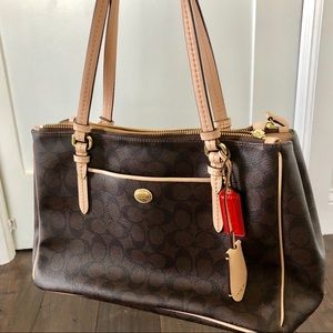 NWOT Coach Peyton Signature Jordan DoubleZip Carry